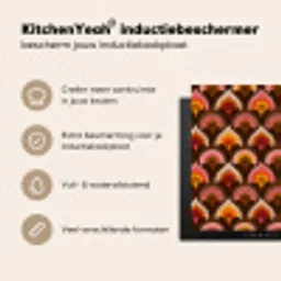 Patroon - Retro - Kleurrijk Inductie beschermer vinyl 3mm middel 274 -sfeer2