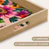 Bloemen - Kleurrijk - Roze Dienblad Rechthoek middel -USP_HandgreepNL
