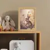 Konijntje - Bruin - Bloemen - Vlinders Light Box met kabel klein -sfeer2_kind