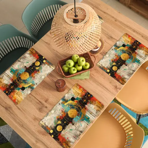Kunst - Abstract - Aesthetic - Goud Placemat vinyl groot -zzsfeer5_Kitchenyeah-website