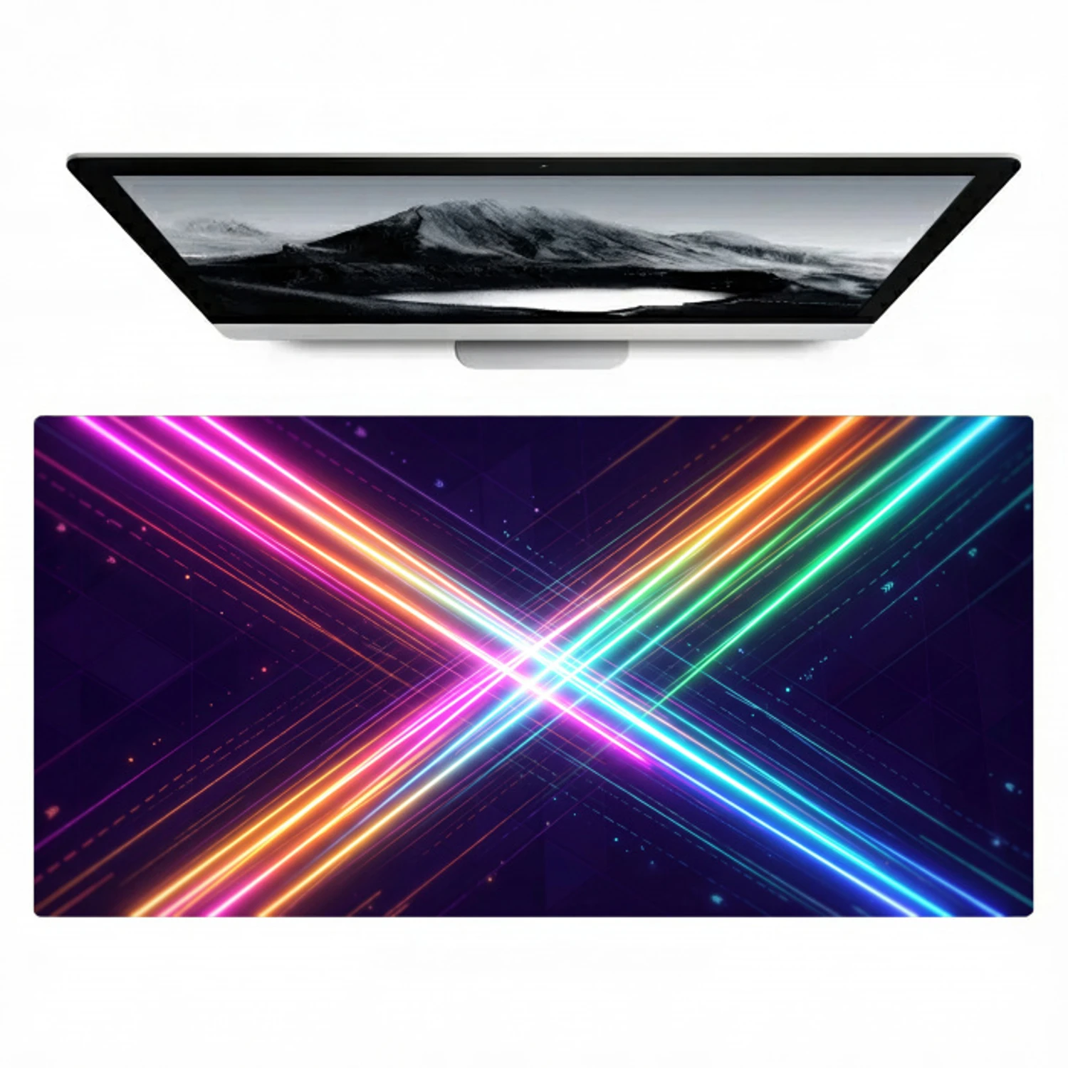 Kruisen - Lasterstralen - Neon Muismat XXL klein -zzz3d