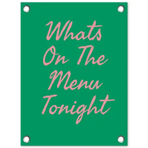 Menu - Quote - Roze tuinposter los doek klein -3d