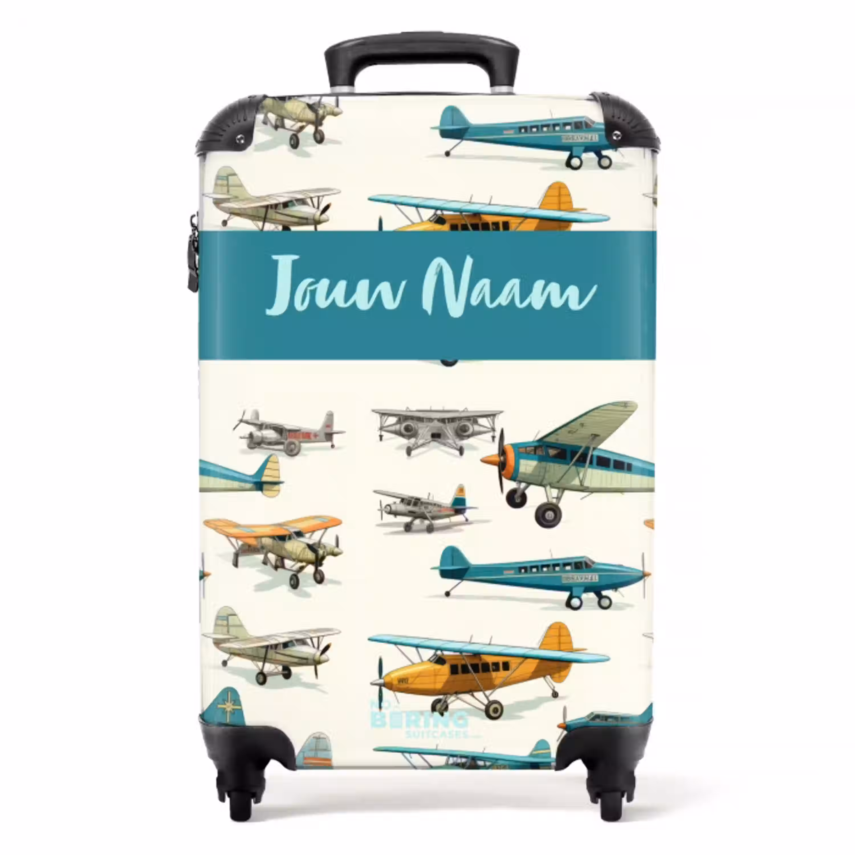 Vliegtuigsquadron NBS - Handbagage koffer - Kinderen Unisex middel -productfoto_recht