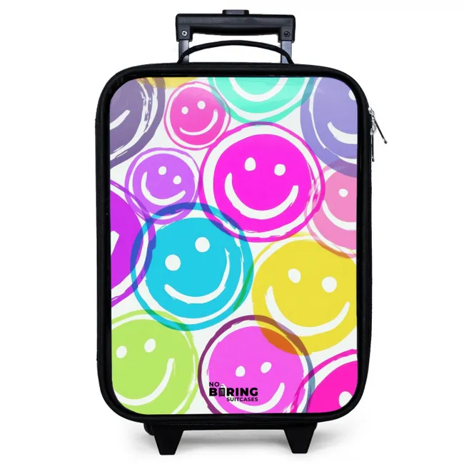Kleurrijke glimlachexplosie Kinderkoffer - Zwart klein -zzz_website3d