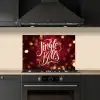 Jingle - Bells - Kerst - Rood keuken achterwand spatscherm klein -sfeer1