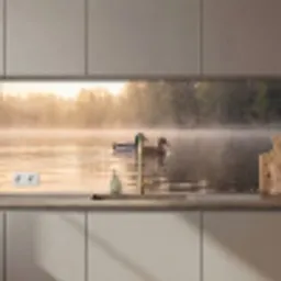 Eenden - Water - Mist - Natuur keuken achterwand 2 middel zz_3dshopping