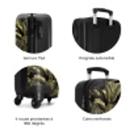 Botanisch - Bladeren - Groen NBS - Handbagage koffer - Volwassenen Unisex middel zzzzzzzbolletjes_FR