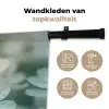 Lieveheersbeestje - Bloemen - Wit Wandkleed katoen klein -sfeer2