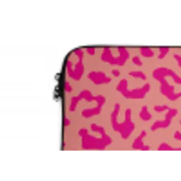 Panterprint - Roze - Dierenprint - Minimalistisch laptophoes neopreen klein -detail