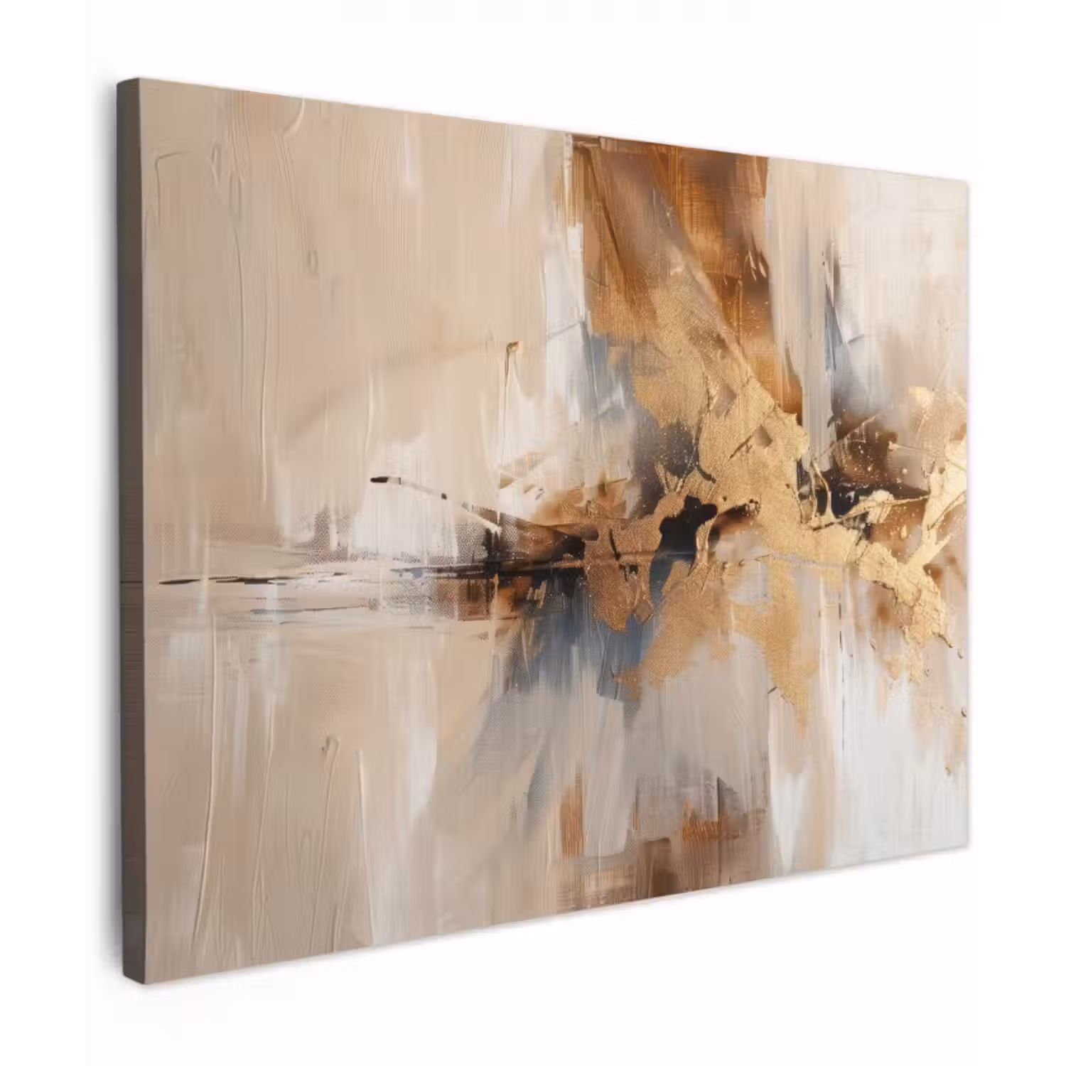 Canvas schilderij - Modern - Bruin - Abstract - Beige