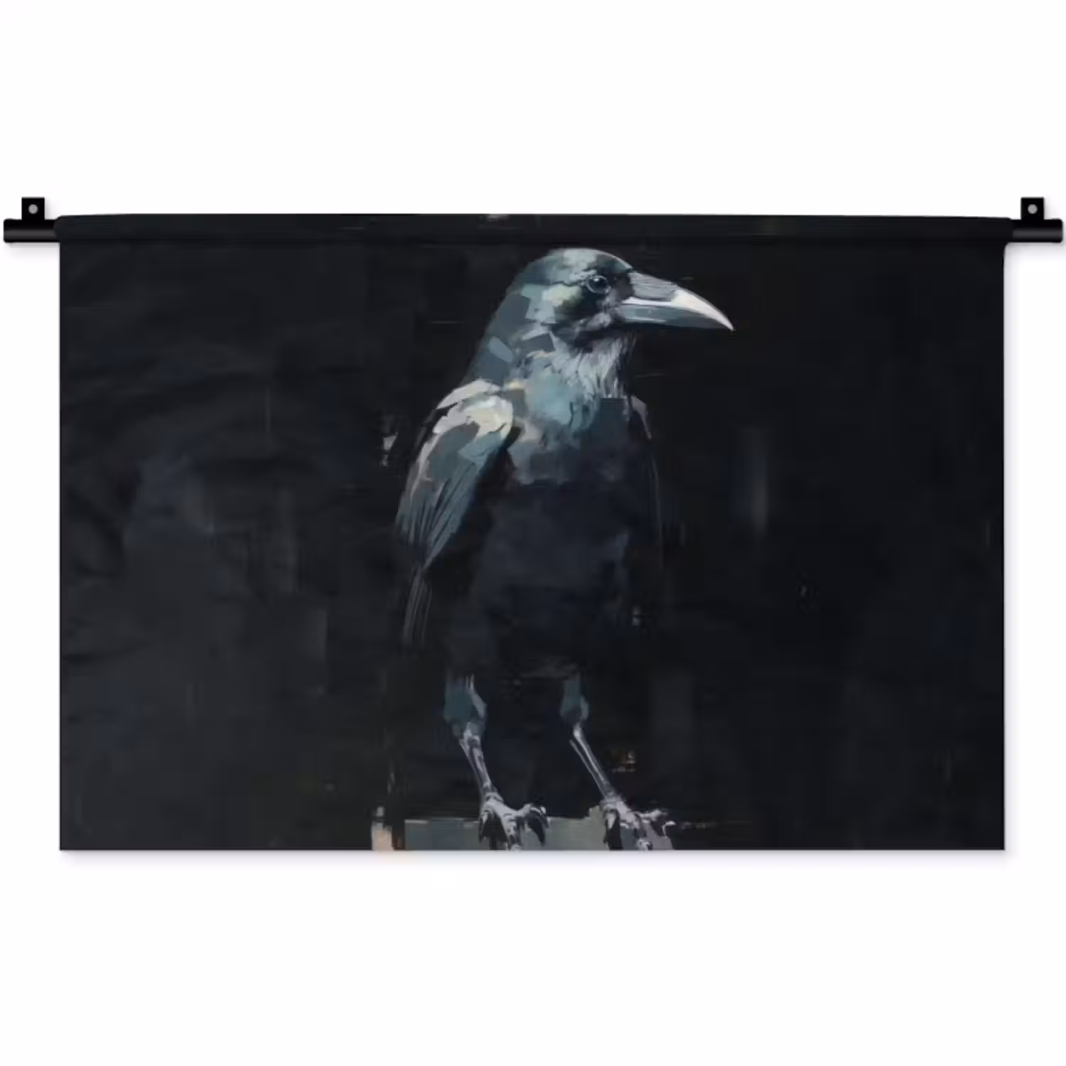 Wandkleed - Raaf - Vogels - Zwart