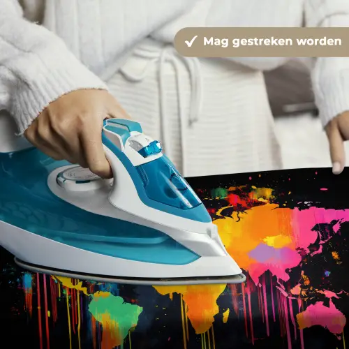Wereldkaart - Verf - Kleurrijk - Graffiti - Wereld Wandkleed katoen klein -sfeer9