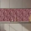 Bladeren - Patroon - Paars keuken achterwand 2 middel 871 zz_3dshopping