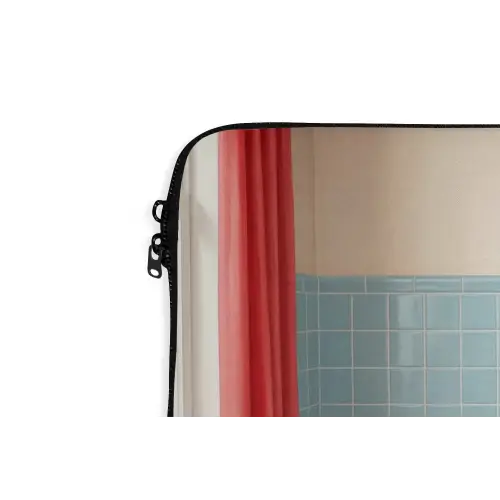 Badkamer - Vrouw - Roze laptophoes neopreen klein -detail