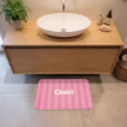 Gestreept - Roze - Chéri Badmat klein -sfeer1