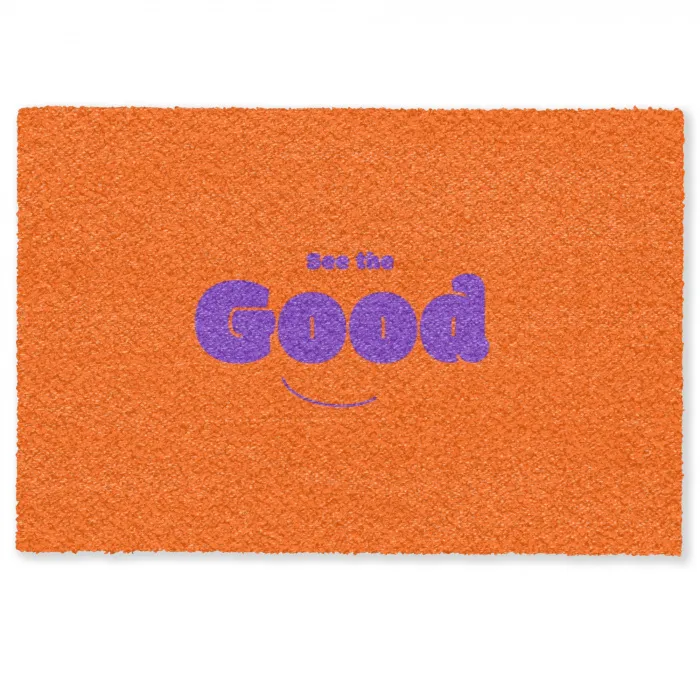 See the good - Paars - Oranje - Smiley Deurmat klein -zkaufland3d