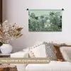 Tropische tuin - Koepelgebouw - Bloemen Wandkleed katoen klein -sfeer1