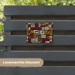 Abstract - Patroon - Rood tuinposter los doek klein -sfeer3