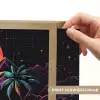 Palmbomen - Neonbergen - Sterrenhemel - Zon Light Box met batterij (Wandlamp) middel -USP_websiteprintNL