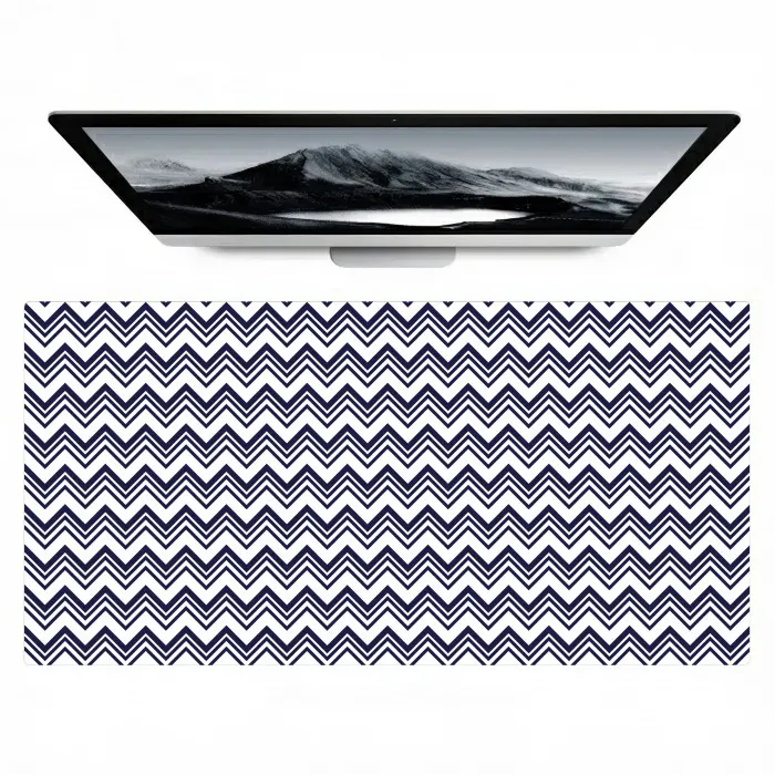Oceaan - Golven - Blauw - Wit Muismat XXL klein 681 -zzz3d