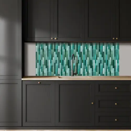 Tegels - Langwerpig - Turquoise keuken achterwand 2 middel 871 -sfeer1