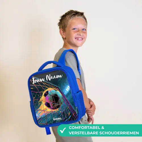 Neon - Net - Voetbal - Kleurrijk Kinderrugzak - Blauw middel -sfeer3_NL