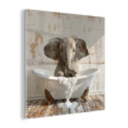 Vintage - Olifant - Badkuip - Schuim - Wilde dieren plexiglas 5mm klein -z3d