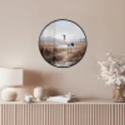 Kraanvogel - Natuur - Realistisch Fotolijst rond zonder passe partout klein -sfeer3