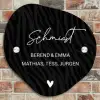 Zwart zebraprint - Sierlijk Naambord Organisch middel -sfeer10