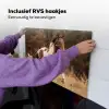 Paard - Bruin - Gras Inductie beschemer met haakjes klein -ky-ophangen-nl