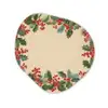 Hulstrand - Bessen - Beige Wandcirkel Organisch Forex 3mm klein -3d