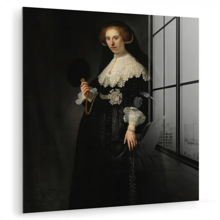 Het huwelijksportret van Oopjen Coppit - Rembrandt van Rijn plexiglas 5mm klein -zzzproduct_nieuw