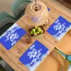 Sky is not the limit - Blauwe lucht - Wolken Placemat vinyl groot -zzsfeer5_Kitchenyeah-website