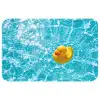 Badeend - Dobberen - Blauw Badmat klein -3d