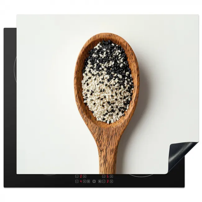 Lepel - Sesam - Wit Inductie beschermer vinyl 3mm middel -3d