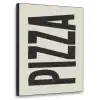 Pizza - Decoratie - Japandi - Vintage Textielframe zwart klein -3d