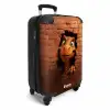 Dino met brede lach in bakstenen muur NBS - Handbagage koffer - Kinderen Unisex middel -productfoto_3d