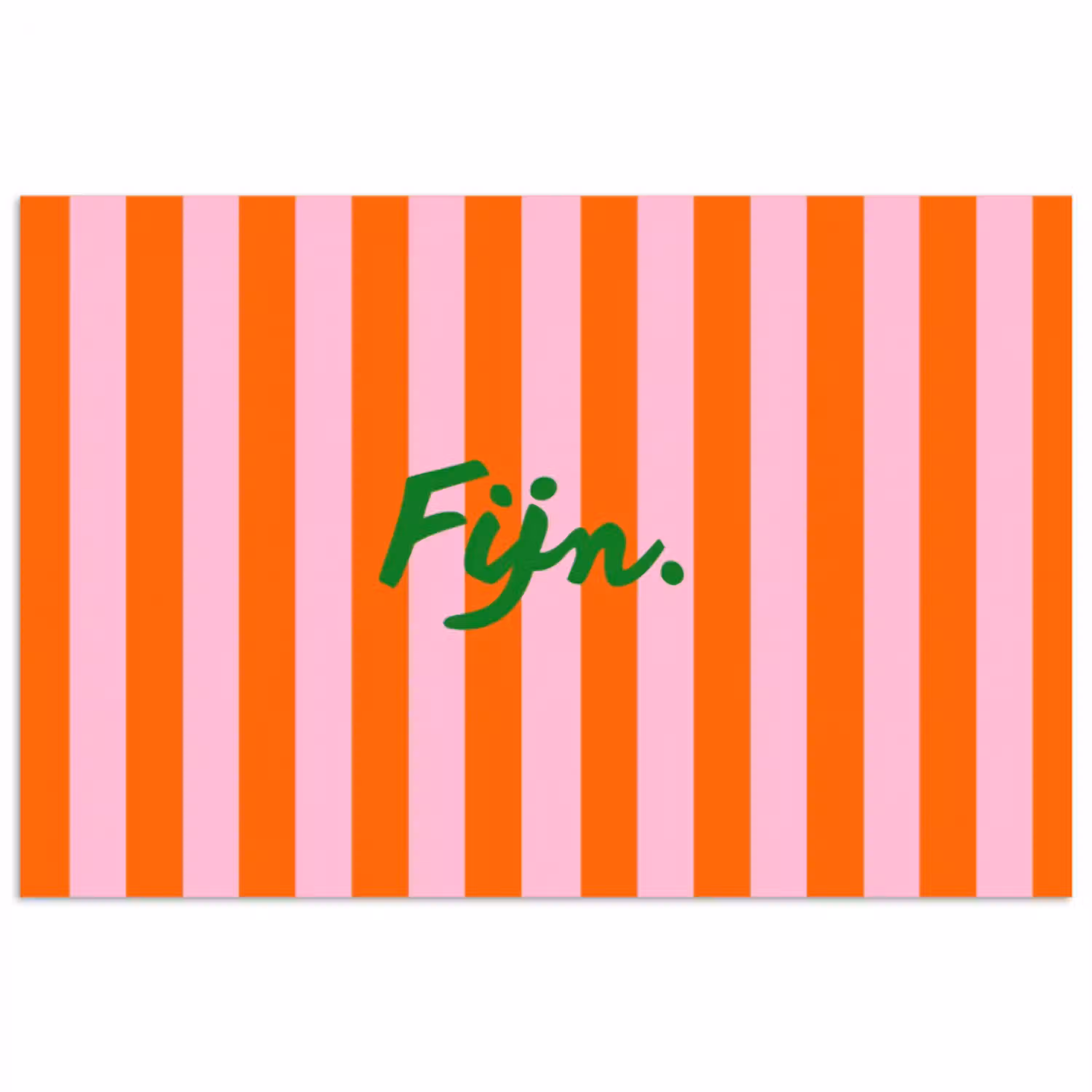 Patroon - Oranje - Fijn - Strepen poster papier klein -3d
