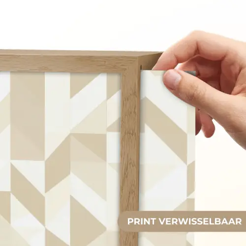 Modern - Abstract - Beige Light Box met batterij (Wandlamp) middel 907 -USP_websiteprintNL