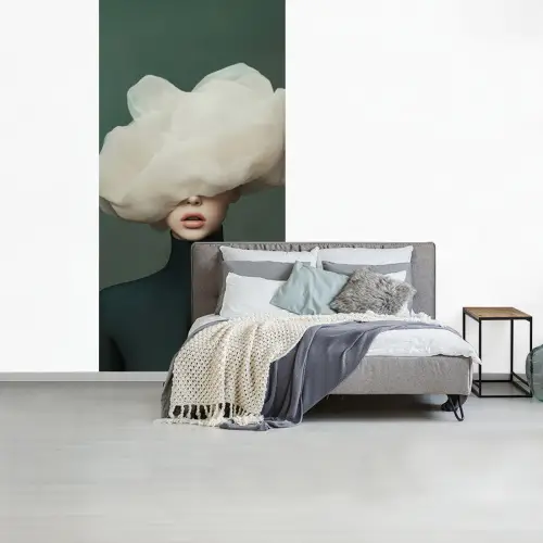Hoed - Vrouw - Beige fotobehang vinyl groot -slaapkamer