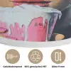 Expressief - Milkshake - Vrouw - Felle kleuren Akoestische PET Vilt - Rond klein -closeup_NL
