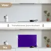 Paars - Heuvels - Bloesem keuken achterwand spatscherm klein 900 -voor_na_NL