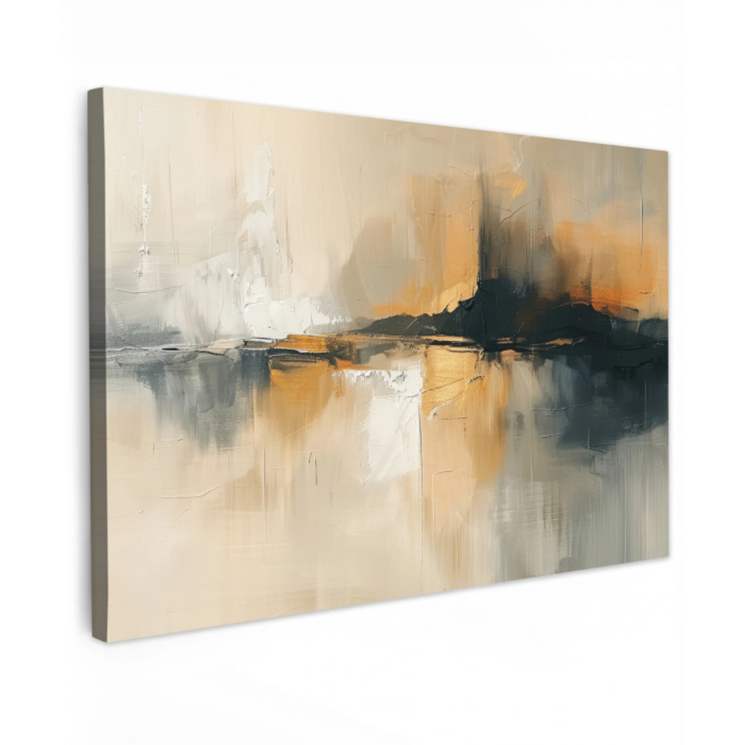 Moderne kunst - Abstract - Zwart canvas 2cm klein -z3d