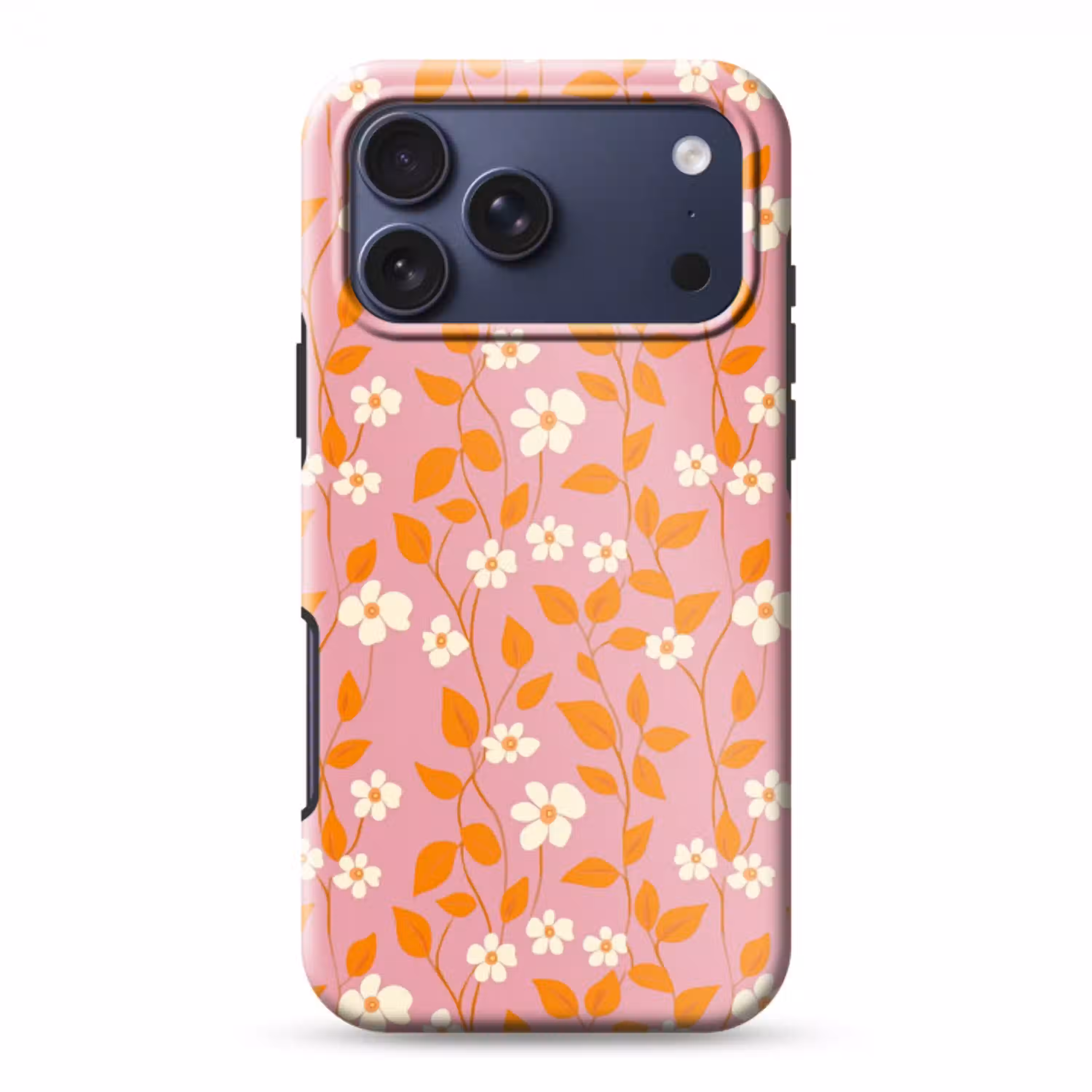 Bloemen - Patroon - Oranje Toughcase MagSafe Apple iPhone 17 Pro Max klein 1019 -3d