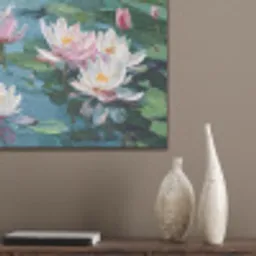 Waterlelies - Bloemen - Roze - Water PET vilt klein -sfeer6_closeup