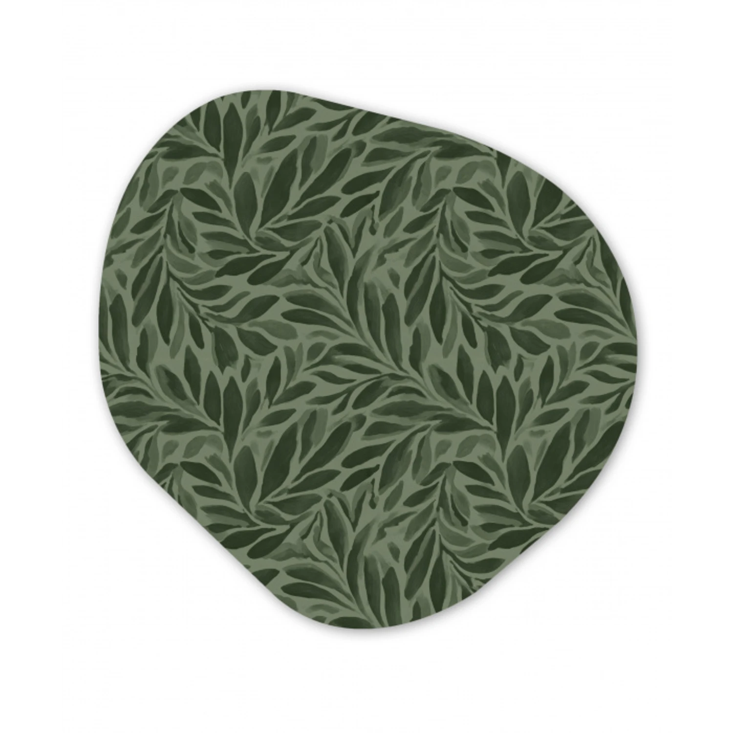 Bladeren - Organisch - Groen Wandcirkel Organisch Forex 3mm klein 629 -3d