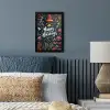 Feestelijk - Kerstgroet - Kleurrijk fotolijst zwart zonder passe partout klein -sfeer3