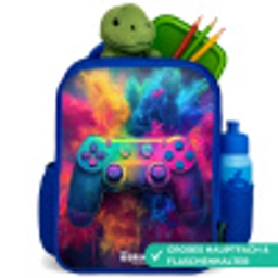 Game - Controller - Kleurrijk - Explosie Kinderrugzak - Blauw middel -inhoud_DE