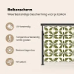Botanisch - Retro - Groen Balkonbeschermer Duitsland klein 596 -specs_NL