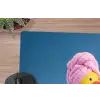 Badeend - Handdoek - Blauw muismat rubber klein -closeup